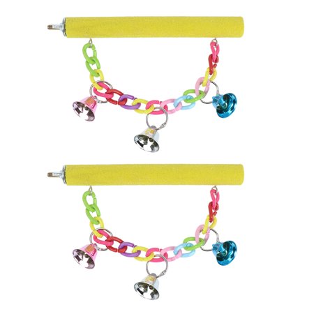 NUOLUX Bird Parrottoyspet Swing Teeth Perch Chewing Parakeet Cockatiel Wood Supplies Training Tool Stand Cage Accessories