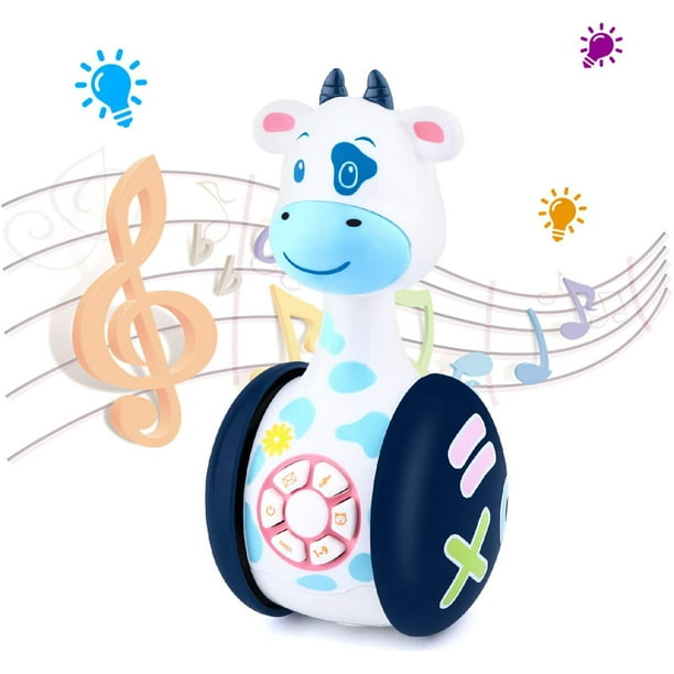 Jouets musicaux pour bébé, jouet gobelet pour bébé vache avec musique et  lumière LED pour les nourrissons, développement d'apprentissage interactif  pour tout-petits, meilleurs cadeaux 