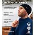 thumbnail image 6 of Merino.tech Men’s 100% Merino Wool Half Zip Sweater 𝗦𝗼𝗳𝘁 Breathable Midweight Base Layer Top and Hiking Socks Bundle (Large, 250 Camo), 6 of 8