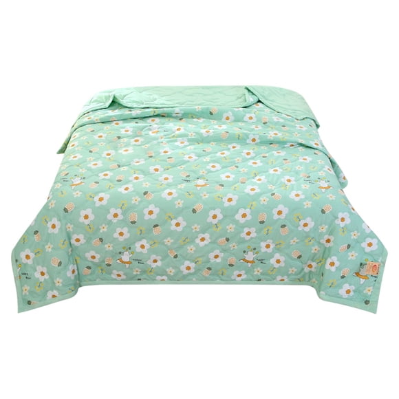 Skin-Friendly Washed Cotton Air Conditioning Quilt, Lightweight Summer Bedding, Breathable and Machine Washable, 180x200cm