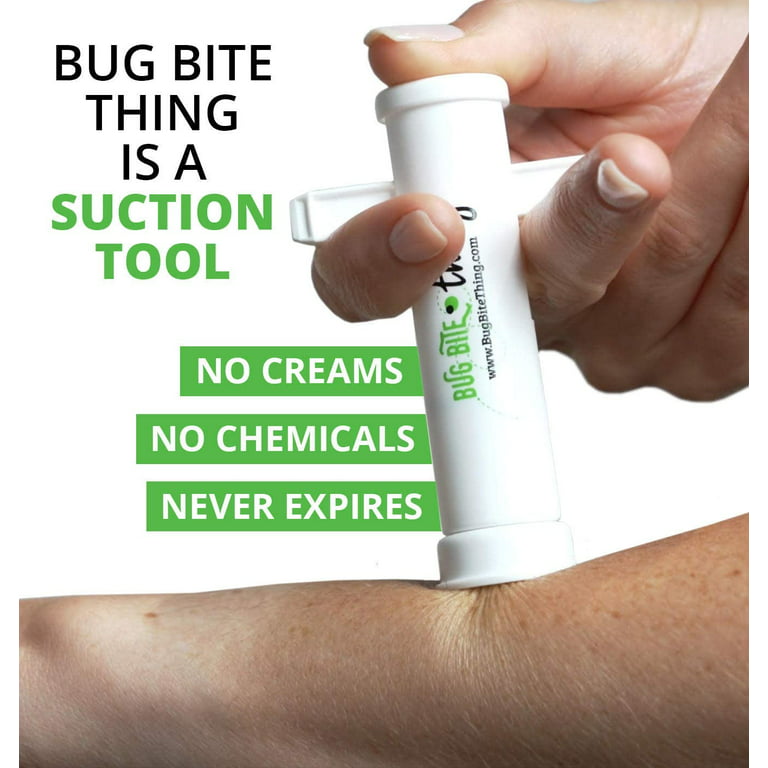 Bug Bite Thing Suction Tool, Poison Remover - Bug Bites and Bee/Wasp  Stings, Natural Insect Bite Relief- 1 Black/1 White