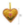 thumbnail image 2 of Valentines Hearts Ornaments, Acrylic Imitation Fabric Heart Shape Hanging,for Valentines Tree,Anniversary Wedding,Party DIY Crafts Yellow, 2 of 6