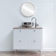 thumbnail image 3 of London Framed Round Mirror - Silver Leaf Brown - 19" x 19", 3 of 7