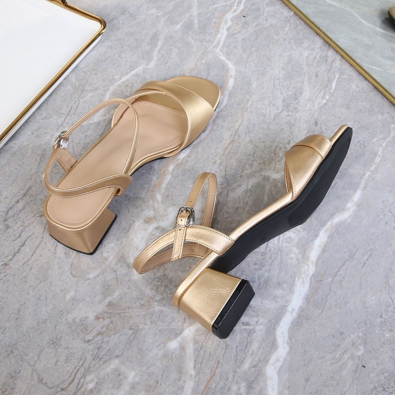 Haivin Womens Dress Shoes, Open Toe Block Heel Sandals, Prom Heels Wedding  Shoes for Bride, Party, Evening, Daily