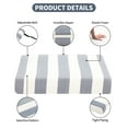 thumbnail image 4 of Outdoor Cushion Set for Patio Furniture Deep Seat Chair Cushions Sofa Chair Pad, 24.4x23.6 Inch, Blue Stripe, 4 of 6