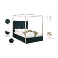 thumbnail image 2 of Porter Green Velvet King Bed-Color:Green Velvet,Style:Contemporary, 2 of 3