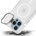 thumbnail image 2 of Funda Case Carcasa Tornasol Color Blanco Con Soporte Premium Para iPhone 15 PRO MAX Compatible Con Magsafe., 2 of 7