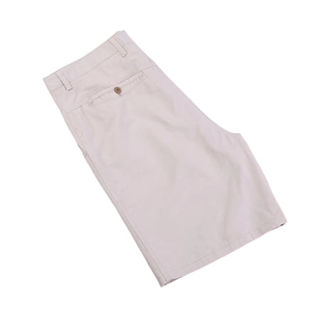 Mens Flat Front Chino Golf Shorts 9 inch Inseam Quick Dry Elastic Waist Classic Fit Button Dress Shorts Hiking Fishing Business Big and Tall Size S-4XL Beige