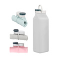 thumbnail image 3 of Botella de agua plegable de silicona de 600 ml Botella de agua plegable portátil de grado alimenticio para exteriores Botellas de agua para acampar (gris) JFHHH pequeña, 3 of 4
