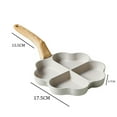 thumbnail image 3 of Ohmyroo Non Stick Heart Shaped Four Hole Hamburger Pan Household Cookware for Frying Breakfast and Pancakes, 3 of 5