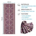 thumbnail image 2 of Brown Ethnic Pattern Hot Yoga Mat Towel Non Slip for Hot Yoga - Quick-Drying Yoga Mat Cover with 4 Corner Pockets with Travel Bag - Hot Yoga Towel Non Slip 74"x26", 2 of 6