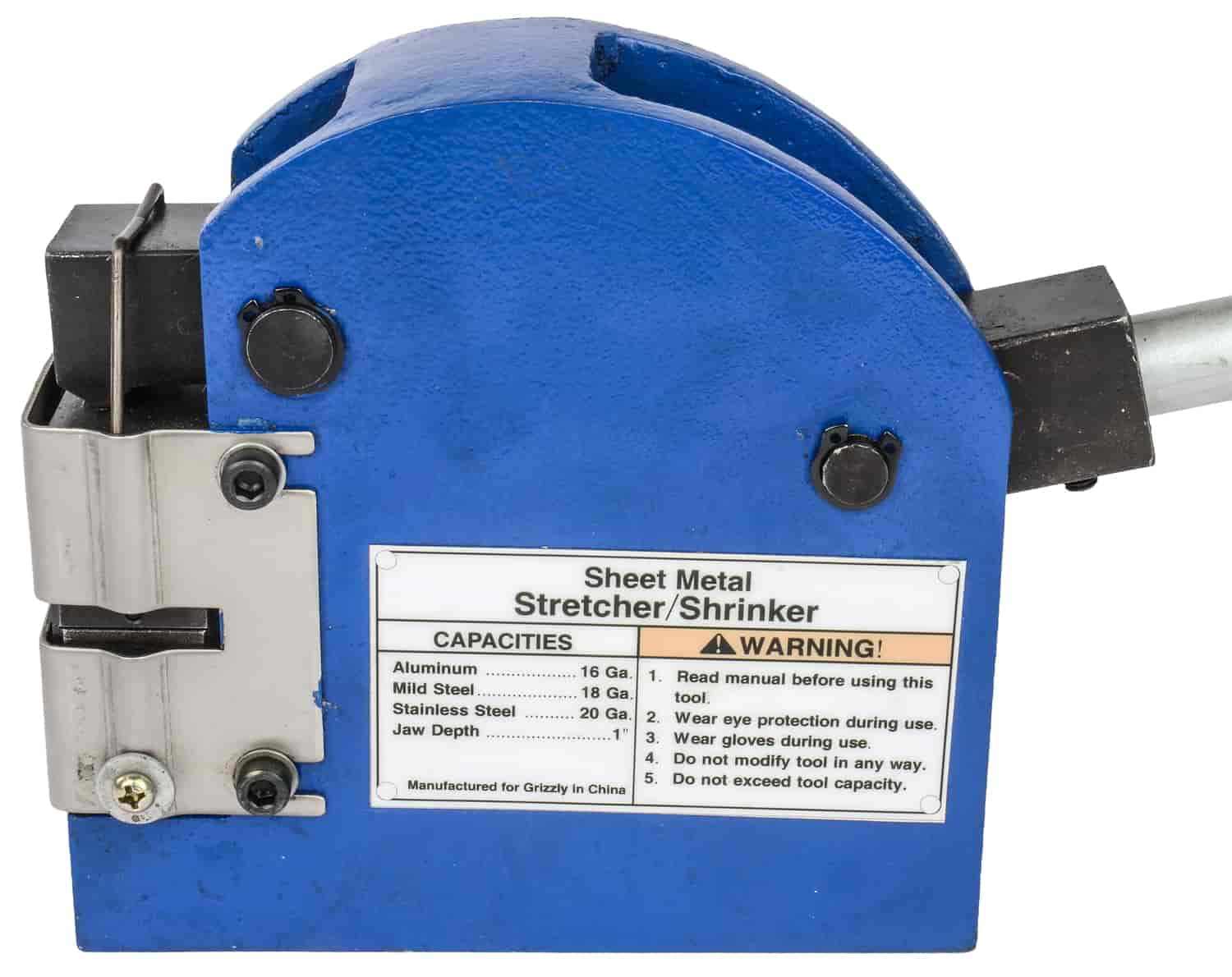JEGS 81708 Sheet Metal Shrinker & Stretcher 1 in Jaw Depth Blue Cast Iron Inclu