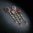thumbnail image 3 of Goldtone Multi Colored Crystal Teardrop Set Of 4 Hair Pins, 3 of 3