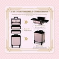 thumbnail image 2 of BYOOTIQUE Makeup Train Case Trolley w/ Cube Case Cosmetic Organizer Art Deco Bloom, 2 of 8