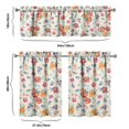 thumbnail image 6 of Kitchen Curtains and Valance Set 36 Inch Tier Pioneer Colorful Floral 3 Pieces Set Dining Room Small Curtain Drapes Cafe Curtains Valance for Home Decor Rod Pocket, 6 of 6