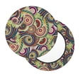 thumbnail image 3 of Round Bar Stool Seat Covers, Colorful Mandala Spiral Pattern Elastic Round Chair Cover Stool Seat Slipcover Bar Stool Cushions Round Pad for 12-14 inch, 3 of 7