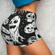 thumbnail image 4 of Fotbe Black White Spooky Ghosts Shorts Sin Costuras – Shorts Deportivos de Cintura Alta para Mujer, Elásticos para Gimnasio, Yoga, Running o Ciclismo-Medium, 4 of 8