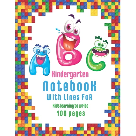ABC kindergarten Notebook: 100 Blank handwriting practice paper with dotted lines (Handwriting Practice Paper Notebook For Kids) (Paperback)