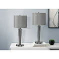 thumbnail image 4 of Lighting - Set of 2 - 24"h Table Lamps - USB Port - Nickel Metal - Gray Shade, 4 of 8