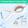 thumbnail image 7 of 12 Pack Beach Towel Clips,Heavy Duty Plastic Clothpins Beach Pool Chair Clip with Anti-Rust Springs, Quilt Drying Clip Strong Grip Holder to Keep Your Towel from Blowing Away, 7 of 7