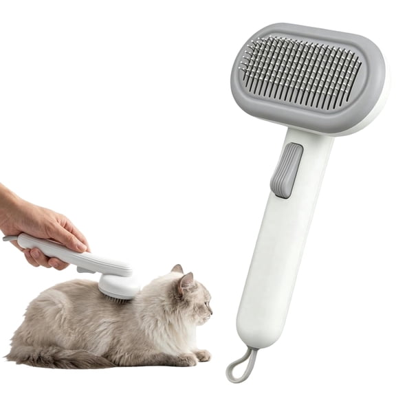 Cat Brush With Release Button Pet Brushes for Indoor Cats Shedding