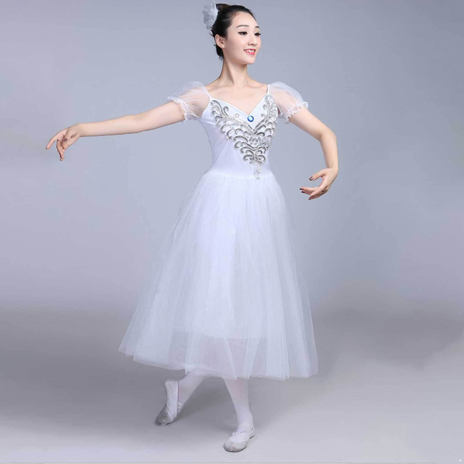 dPois Vestido Maillot de Ballet Danza para Niña Tutú Ballet