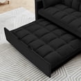 thumbnail image 5 of 3 in 1 Convertible Sleeper Sofa Bed, 55 Inch Modern Pull Out Couch Bed with Adjustable Backrest, Velvet Loveseat Sofa Bed with Pillows & Pockets for Living Room, 5 of 8