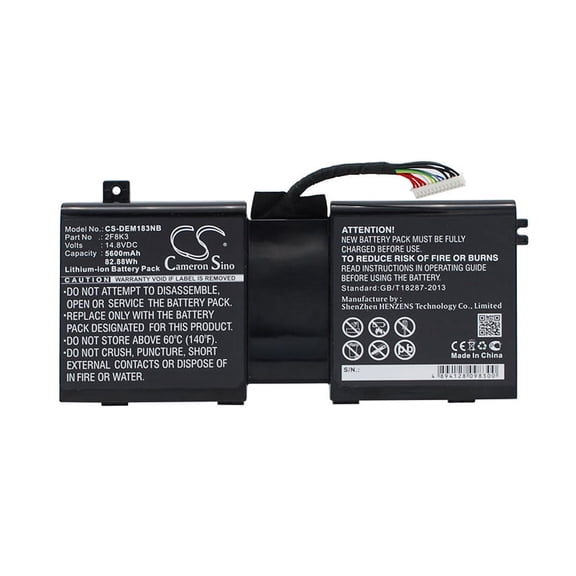 5600mAh 0KJ2PX 0G33TT G33TT KJ2PX 2F8K3 451-BBCB 02F8K3 0J33TT Battery for DELL ALW18D-1788