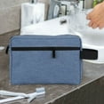 thumbnail image 6 of Travel Toiletry Bag, Waterproof Shaving Bag for Women Men, Foldable Storage with Handle, Large Capacity, Oxford Cloth, Smooth Zipper, for Short Trip Business Travel, 6 of 7