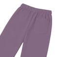 thumbnail image 7 of Linen Cotton Casual Pants For Women Pull On Picnic Outfits Drawstring Waist Elastic Waist With Pockets Summer Straight Leg Everyday Comfort Road Trip Purple XL, 7 of 7