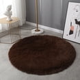 thumbnail image 3 of YAOMOBB Soft Polyester Rug Super Soft Luxury 120cm Round Fluffy Area Rug for Solid Color Bedroom Nursery Comfort, 3 of 7