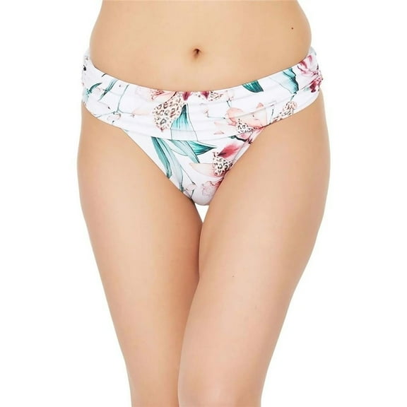 La Blanca Women's Standard Shirred Band Hipster Swimsuit Bottom, White, 10 New with box/tags
