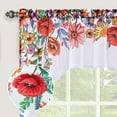 thumbnail image 3 of Alishomtll Kitchen Curtains Valances Swags for Windows Blossom Floral Printed Window Drapes,61" W x 36" L,Rod Pocket,White, 3 of 6