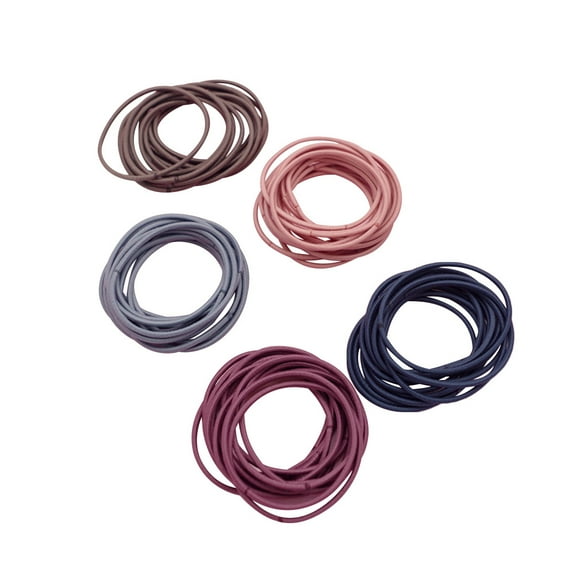 BESTYASH 100Pcs Seamless Hair Tie Elastic Ponytail Holder Stretch Hair Ring Assorted Color Durable