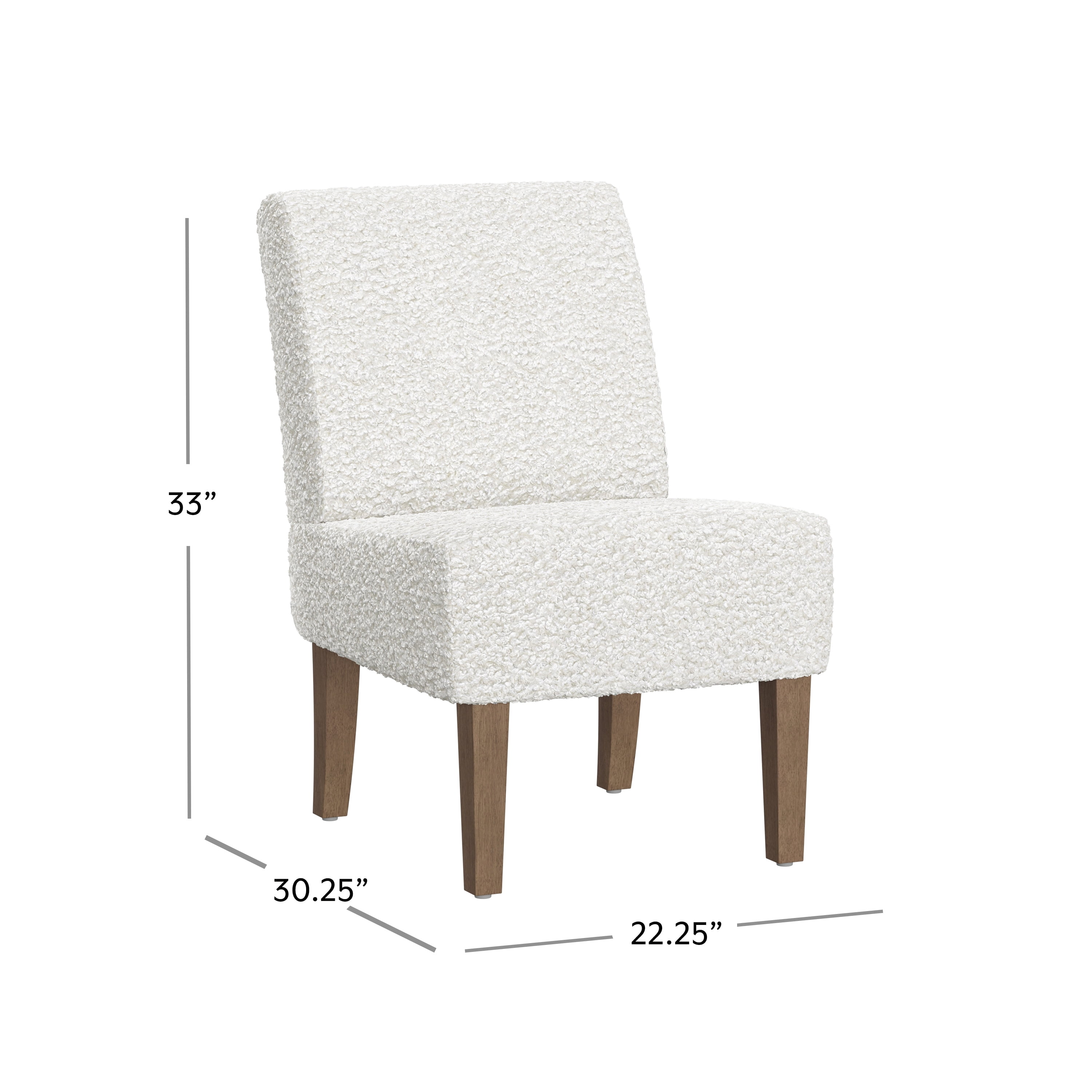 HH2Home Brook Hill Upholstered Accent Chair, White