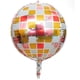 thumbnail image 1 of Globo de aluminio 4D de 22 pulgadas con láser plateado para discoteca, bar, fiesta, globo de papel de aluminio arcoíris, 1 of 5
