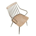 thumbnail image 3 of Lumisource Preston Farmhouse Chair in Antique Copper Metal and White Washed Wood, 3 of 7