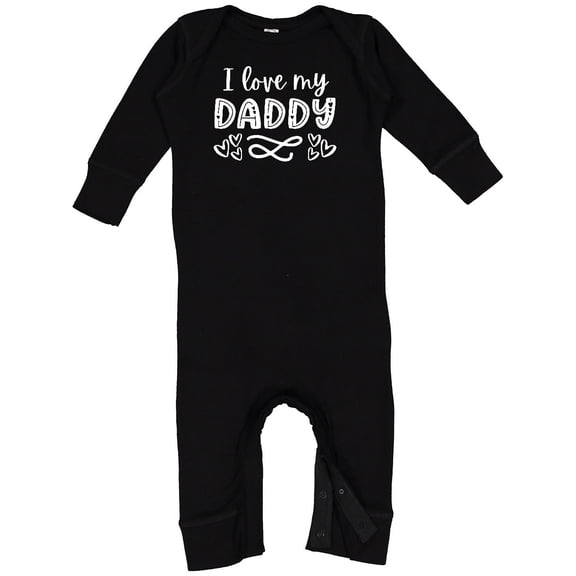 Inktastic I Love My Daddy with Hearts Baby Romper Coveralls