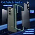 thumbnail image 3 of JETech 5 in 1 Matte Case for Samsung Galaxy S23 5G 6.1-Inch with 2-Pack Screen Protector and Camera Lens Protector, Translucent Back Protective Phone Cover, Tempered Glass Film (Midnight Green), 3 of 7
