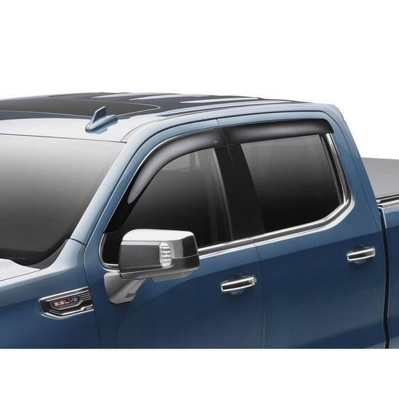 Husky Liners 2854075 Low Profile Ventvisor Smoke Fits 2019–2025 Silverado/Sierra 1500/2500/3500 Crew Cab 4Pc Outside Mount