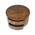 thumbnail image 3 of Christa 2-Drawer 30" Round Coffee Table - Chestnut, 3 of 6