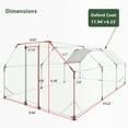 thumbnail image 2 of 2024 New 10x20 Ft Large Walk in Chicken Coop Cage, Galvanized Metal Farm Poultry Run Hutch with Waterproof and Anti-UV Cover, Lockable Hen House for Backyard, 2 of 5