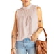 thumbnail image 2 of Moda Mujer Causal Cuello Alto Blusa Sólida Camiseta Sin Mangas Verano Botón Tops Fridja qr5696, 2 of 8