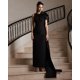 thumbnail image 4 of Vestido Formal personalizado para mujer, vestido de fiesta de noche, Jersey clásico plisado con flores, corte en A, cuello redondo, vestidos para ocasiones a medida, Mod exquisito, 4 of 5