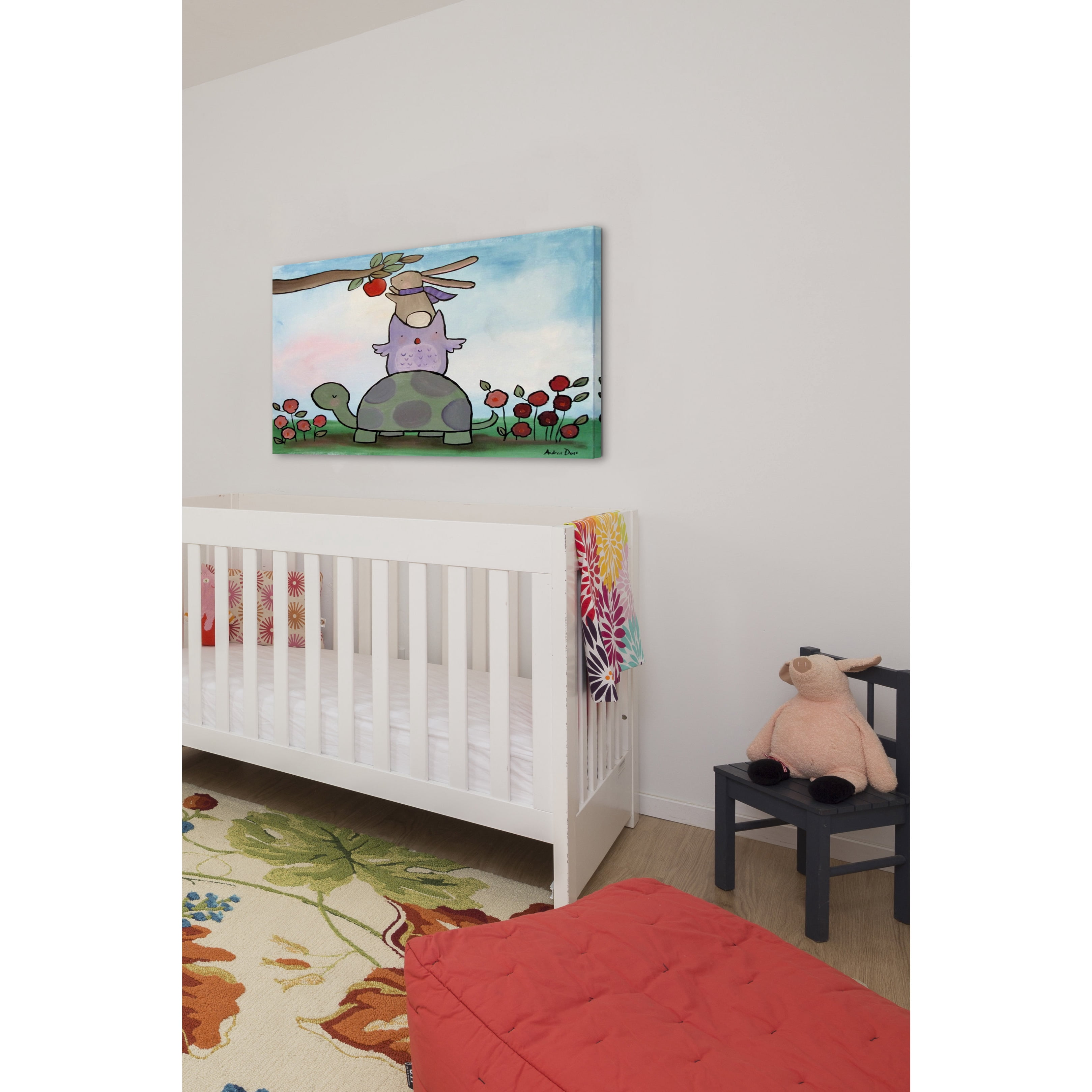 Marmont Hill "Helping Friends" by Andrea Doss Painting Print on Wrapped Canvas