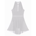thumbnail image 5 of HULIJA Women's Lyrical Ballet Dance Dress Shiny Rhinestone Figure Skating Leotard Dress White XL, 5 of 7