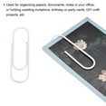 thumbnail image 5 of Uxcell Paper Clips 3.9 Inch Vinyl Coated for Office Home White Count 20, 5 of 6