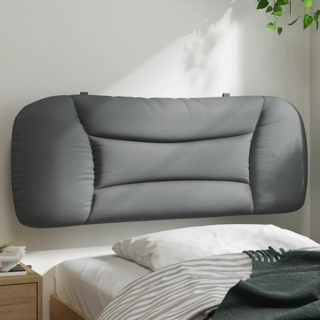vidaXL Coussin de Tête de Lit Gris Clair 100 cm Tissu