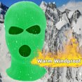 thumbnail image 4 of Venoro Balaclava Ski Mask 3-Hole Full Face Knitted Winter Hat for Men Women, Green, 4 of 9