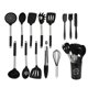 thumbnail image 5 of Juego de utensilios de cocina de silicona de 12 piezas, negro, 5 of 5